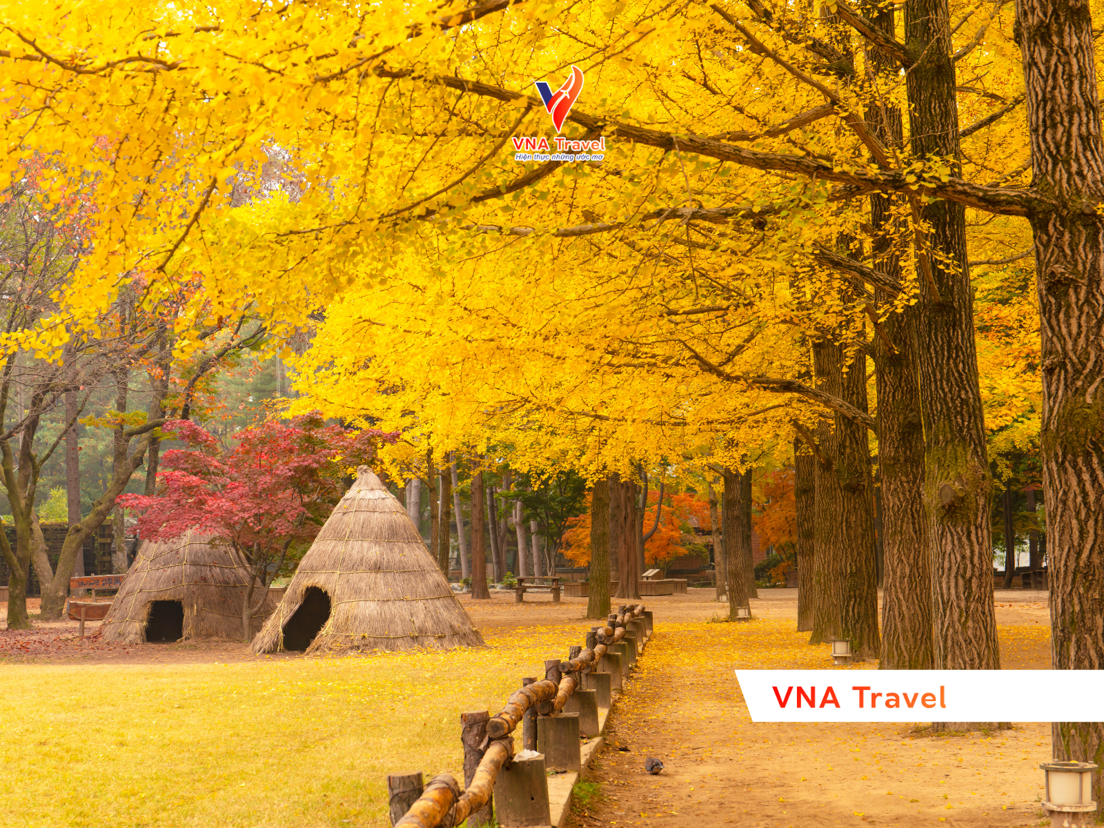 Mùa thu Hàn Quốc Seoul Đảo Nami Everland